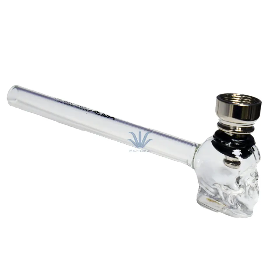 Pipa De Vidrio Calavera Transparente UOA05