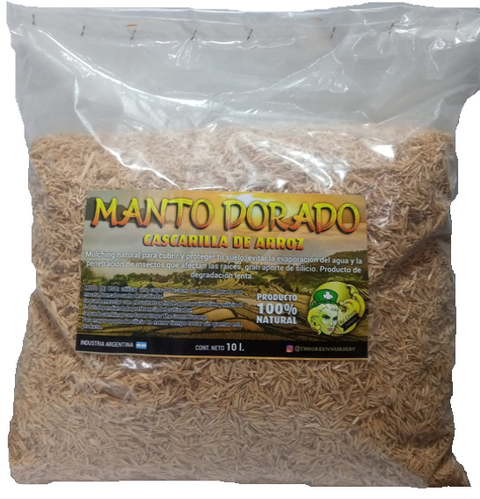 Cascarila De Arroz Manto Dorado The Green Nursery 10lts