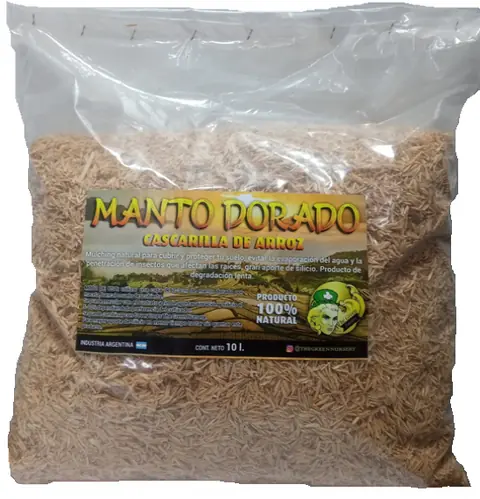 Cascarila De Arroz Manto Dorado The Green Nursery 10lts