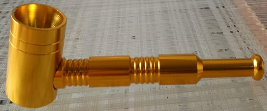 Pipa De Metal Cilindro Color Azul UZY60
