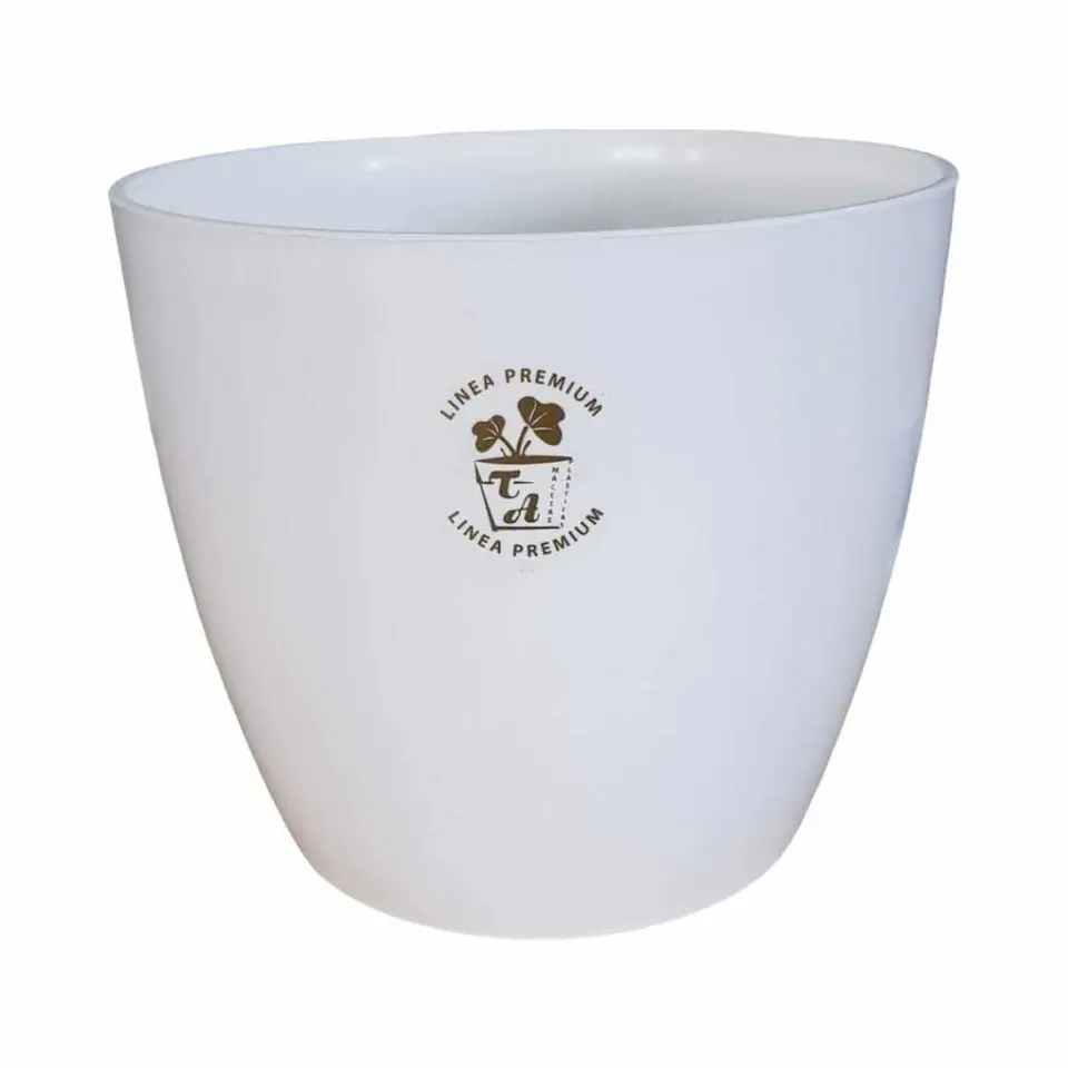 Maceta Premium Redonda Nº 18 Blanca