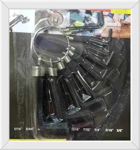 LLAVE ALLEN X 10 PZS GRANDE PULGADA (U095) (LIQUIDA)