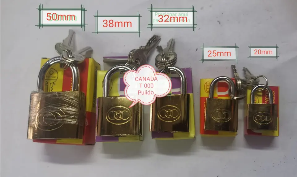 CANDADO 000 DORADO PUDIDO GRUESO 32MM (U100)