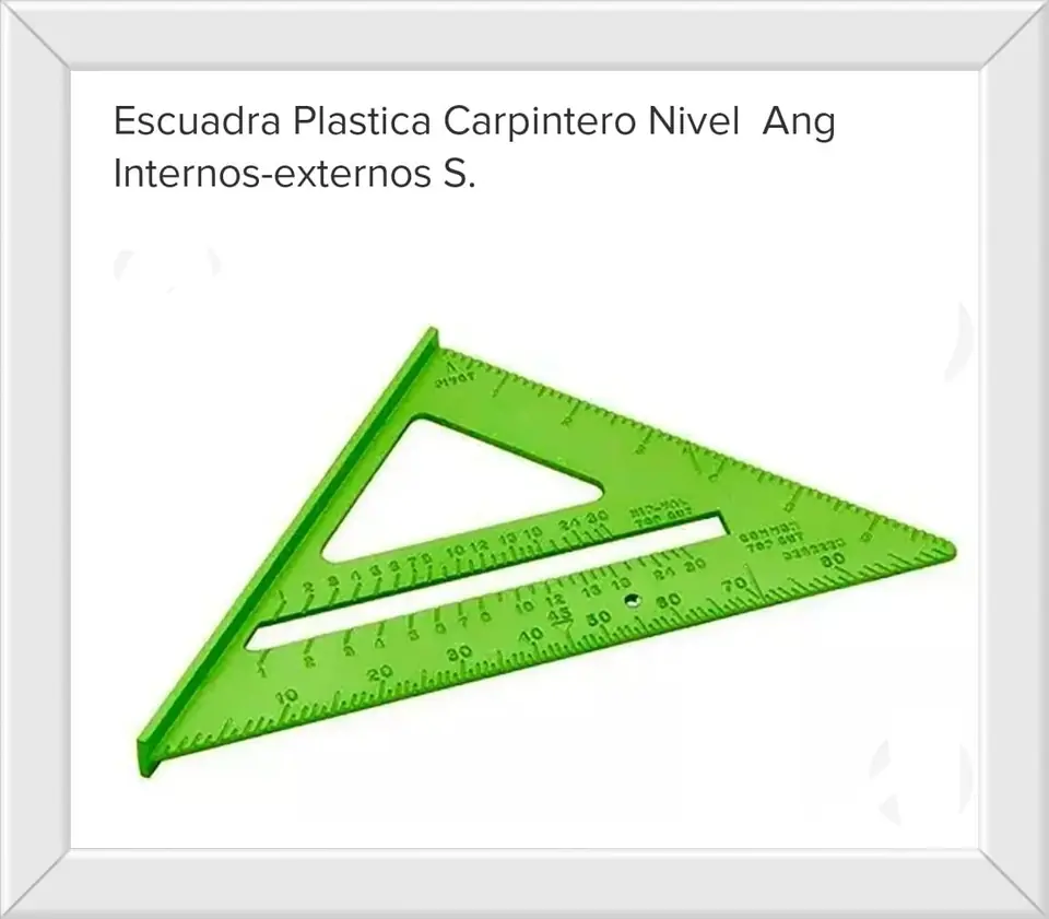 ESCUADRA TRIANGULAR C/SOMBRERO PVC (U125)