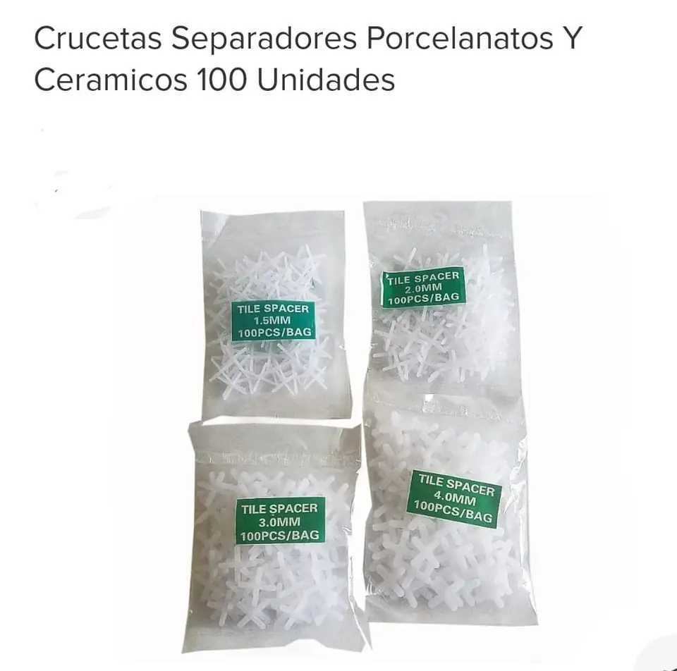 SEPARADORES CERAMICOS X100 UNIDADES 1.5MM (U035)