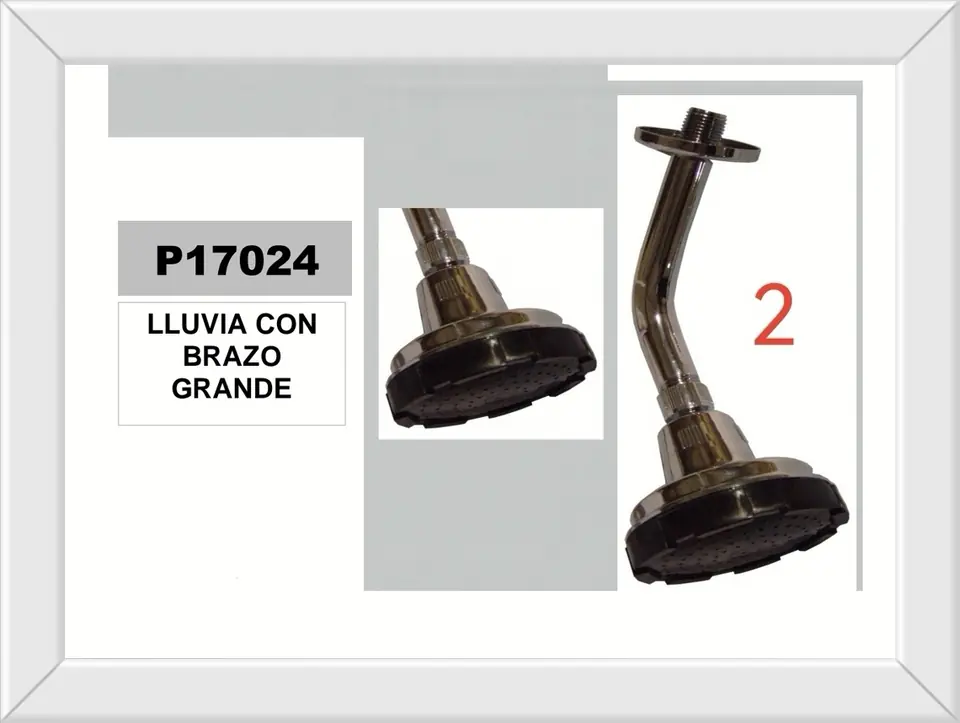DUCHA LLUVIA CON BRAZO GRANDE (U265)