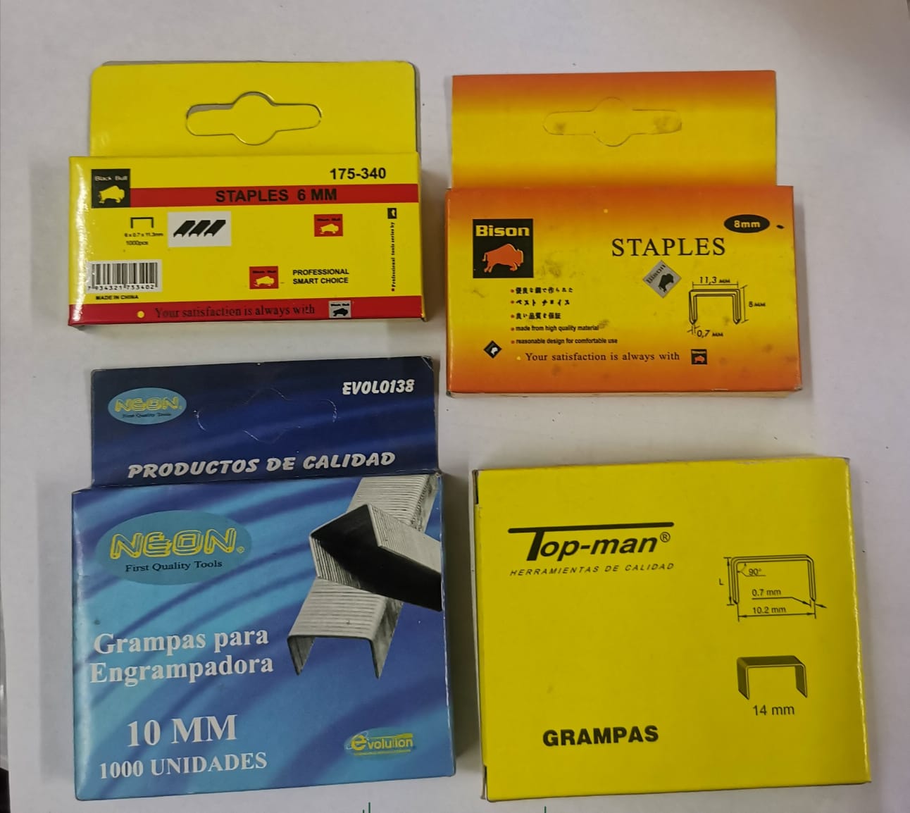 GRAMPAS PARA ENGRAMPADORA X1000PCS 6MM(U045)
