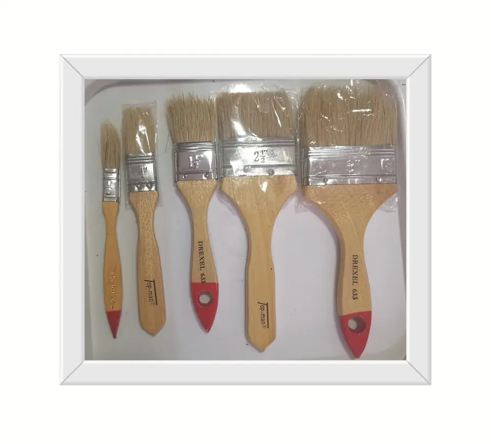 PINCEL CERDA BLANCA MADERA ECONOMICO 1 1/2"(U030)