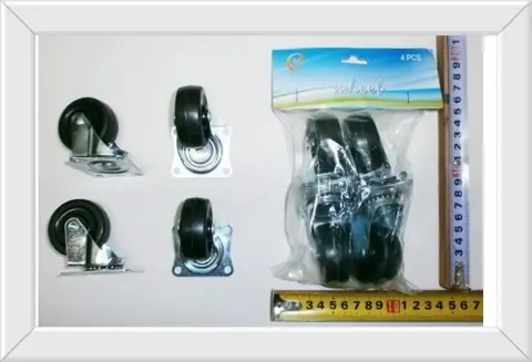 SET RUEDA X 4PCS CON BASE GIRATORIO 50MM (U325) (liquida neto )