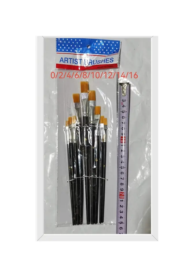 PINCELES SINTETICOS CHATOS X 9PCS (U115)