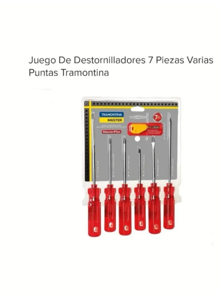 DESTORNILLADOR TRAMONTINA FOSFATADA X 7 PCS (U1000)