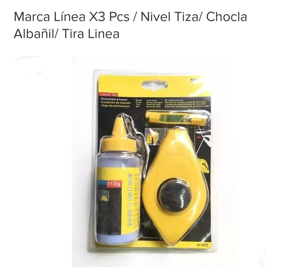 CHOCLA CON TIZA Y NIVEL (U180)