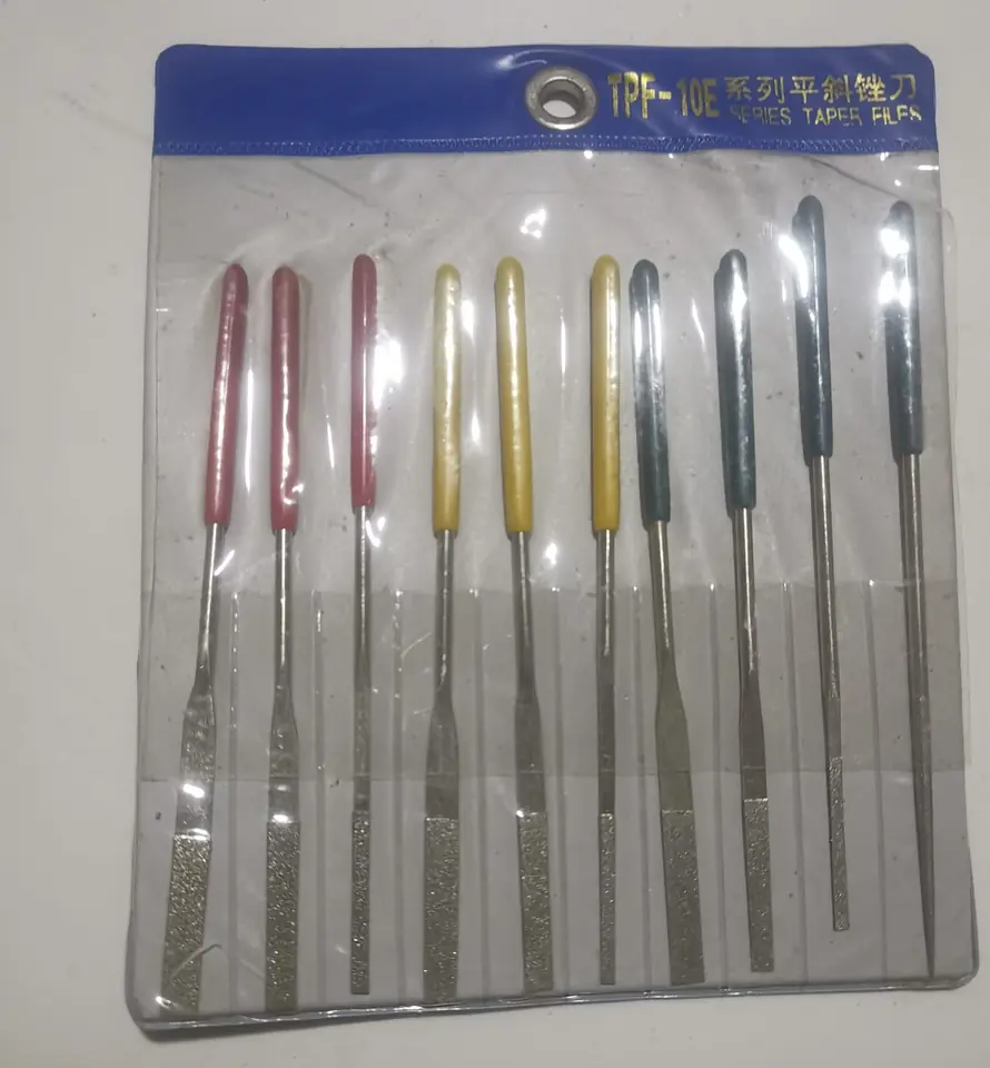 LIMAS DIAMANTADAS PLANA SET MATRICERO X10 3*140 (u350)