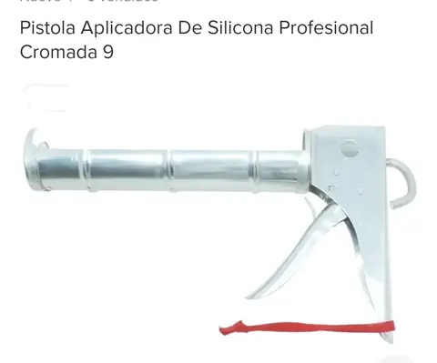 PISTOLA APLICADORA SILICONA CON CREMALLERA CROMADA(U340) (LIQUIDA)