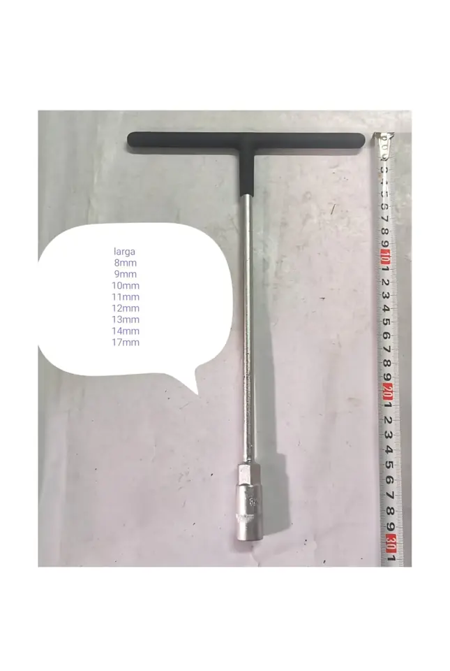 LLAVE T LARGA ENGOMADA 10MM (U120)