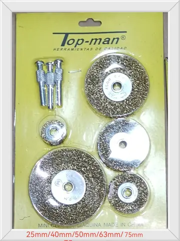 CEPILLO PLANO PARA TALADRO X 5 PCS TOPMAN (U275) (LIQUIDA)