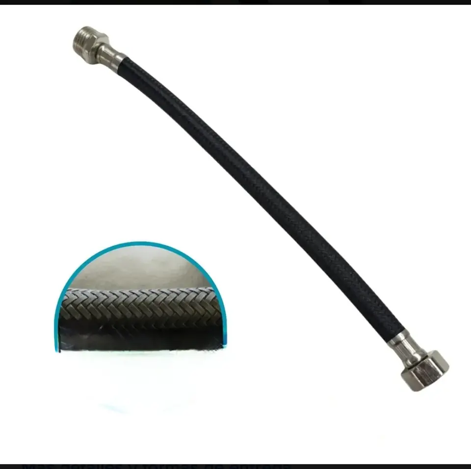 FLEXIBLE NYLON 1/2 X 30CM MACHO -HEMBRA (U040)