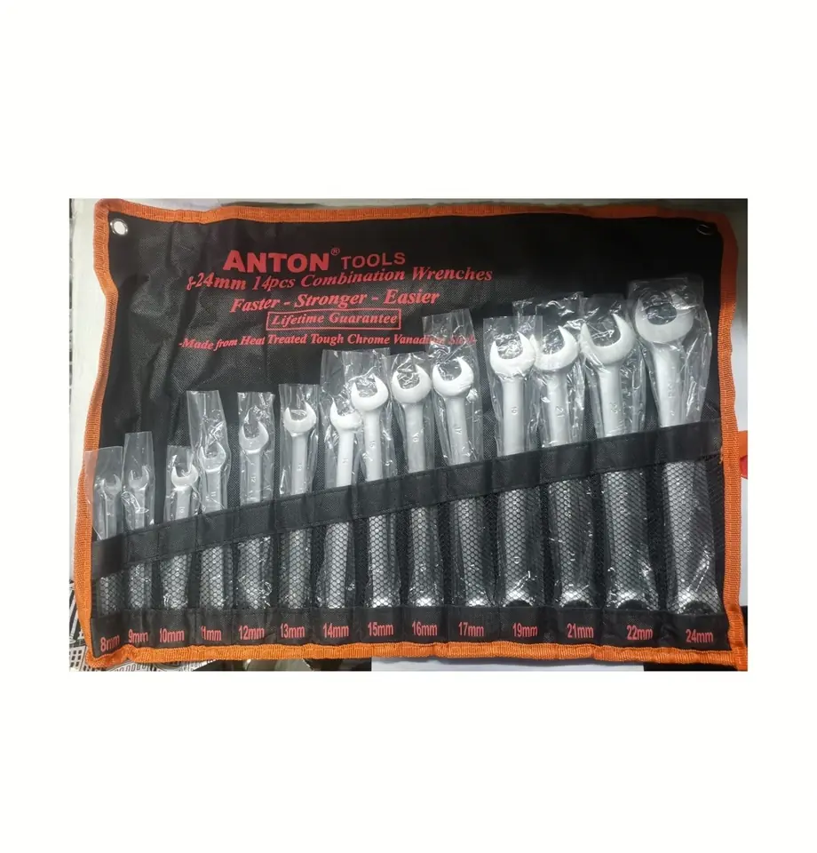 LLAVES COMBINADAS SET X 14 PCS 8-24MM CROMO VANADIO (U2000)