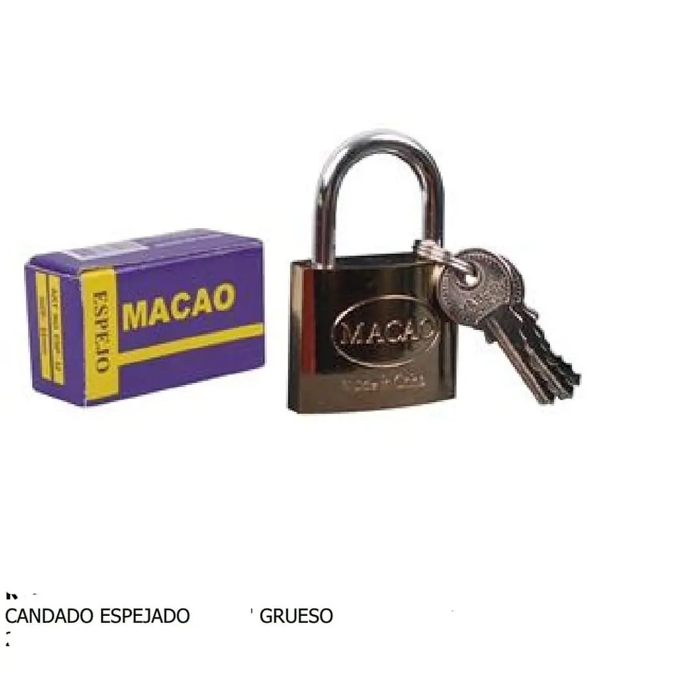 CANDADO MACAO ESPEJADO GRUESO 50MM (U150)