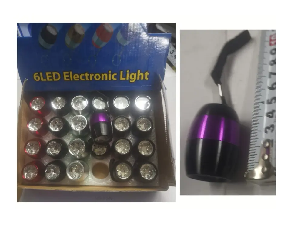 LINTERNA METAL 6 LED FORMA HUEVO ART1003