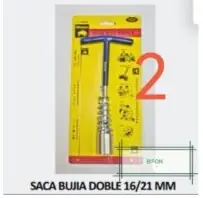 LLAVE SACABUJIA DOBLE BISON 16MM Y 21MM (U400)