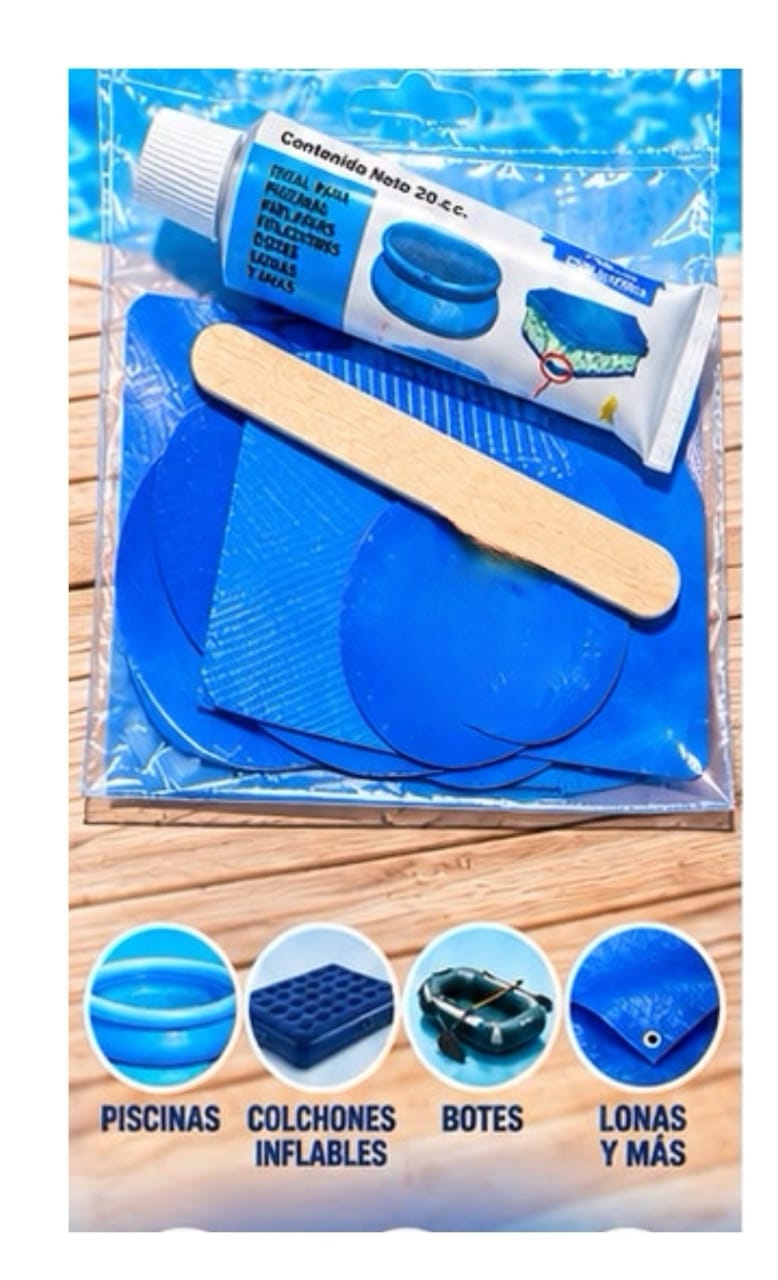 KIT PARCHE Y SOLUCION PARA PILETA -NETO