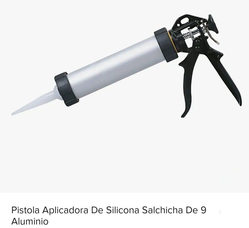PISTOLA APLICADORA DE SILICONA ALUMINIO 9" (NETO)
