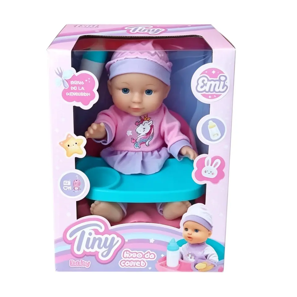 *55805- BEBOTE TINY HORA DE COMER C/ACCESORIOS 18X18X23.5