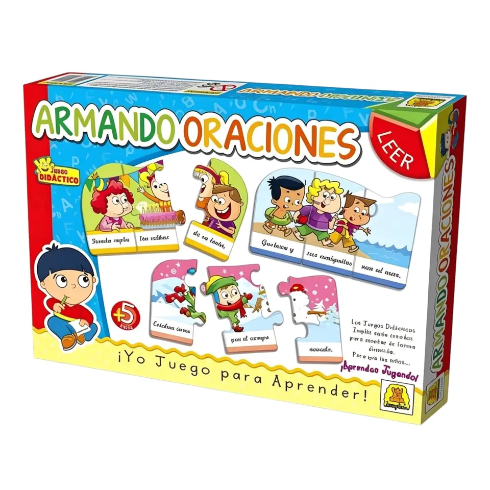 IM244- Armando Oraciones,DIDACTICOS EDUCATIVOS, Edad: a partir de 5 años Participantes: 1 a 5 Medidas de la caja: 27 x 19.5 x 3.5 Juego de encastre.IMPLAS. (+INFO PDF)