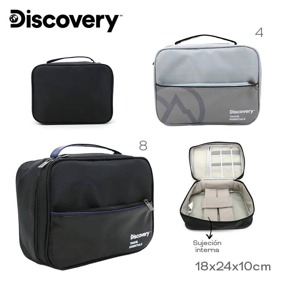 17096 - Organizador  Discovery T2 (USOS MULTIPLES) , +INFO+FOTOS Info: Multiples compartimentos, sujeción interna  Composición: nylon Alto: 18 cm Ancho: 24 cm Profundidad: 10 cm