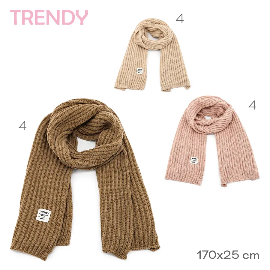 31113-	Bufanda Trendy	25cm	170cm		Acrílico	TEXTIL +INFO+FOTOS