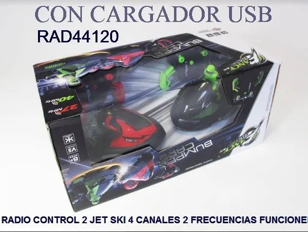 44120 RADIO CONTROL JET SKI X2 C/CARGADOR 4 CANALES 2 FRECUENCIAS JUEGO CON CHOQUE Y EXPULSOR DEL CONDUCTOR