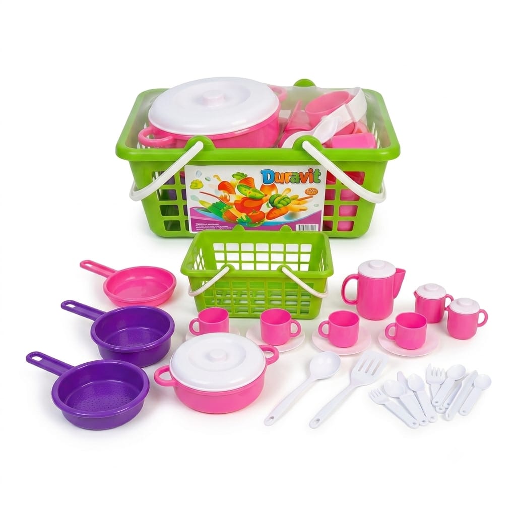 613 CANASTA SET COCINA Y TE DURAVIT (Caja 14)