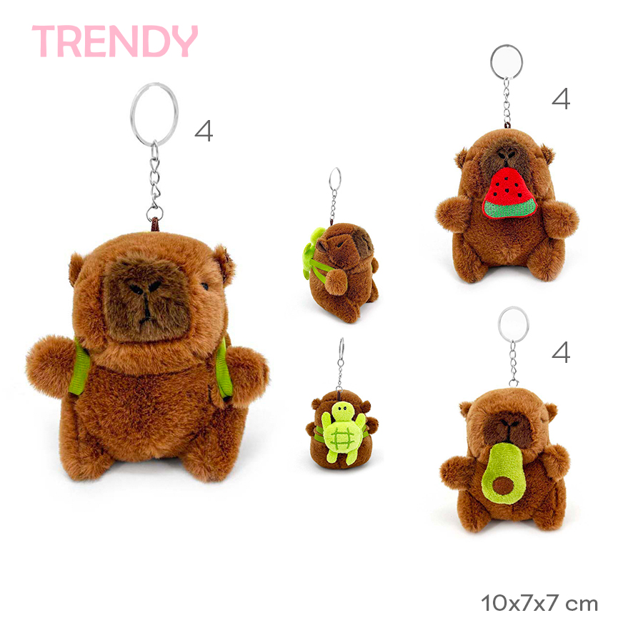 30478- CAPIBARA LLAVERO C/MOCHILA PALTA  LINEA TRENDY