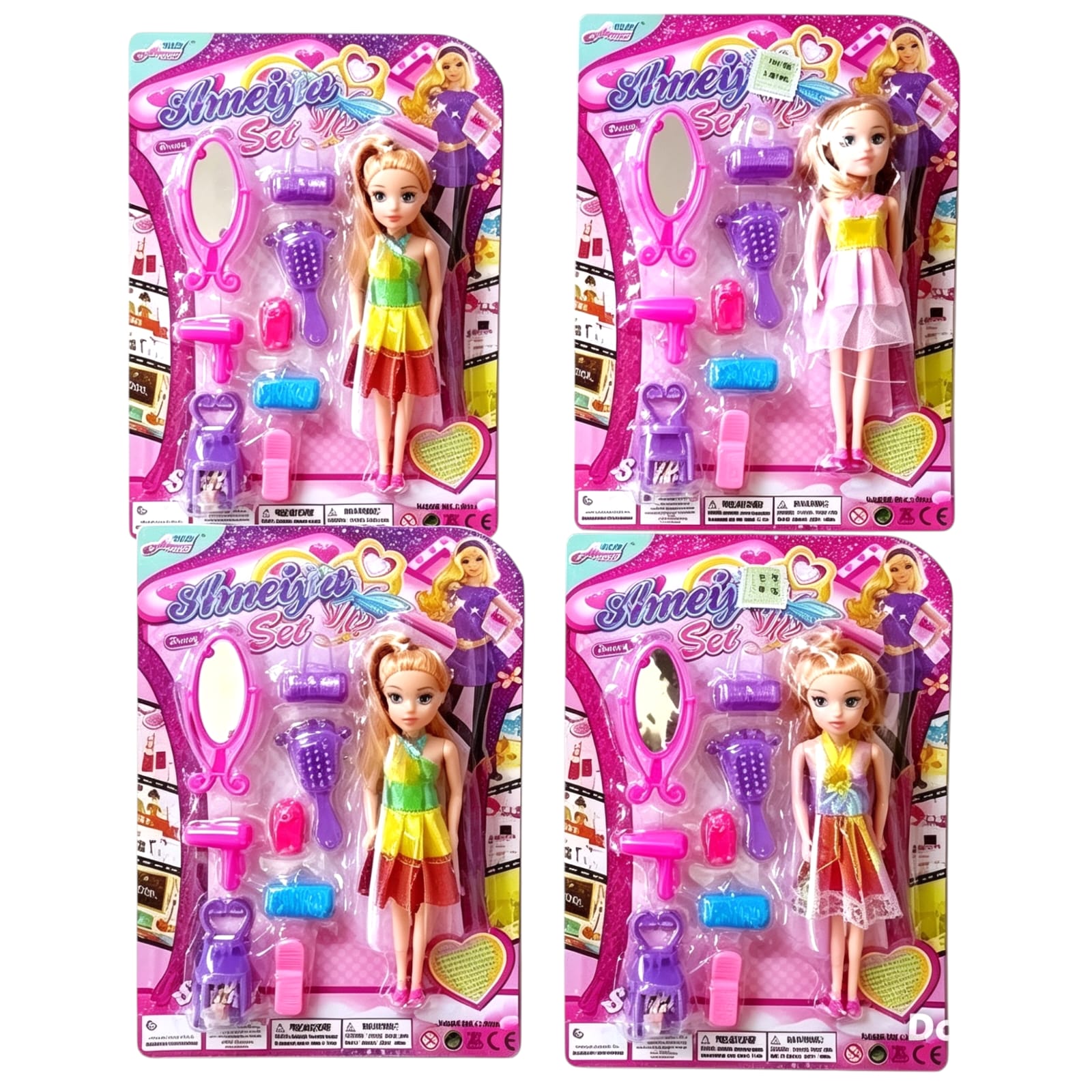 01451 - MUÑECA C/ACCESORIO 9P  4 MOD  23X15.5
