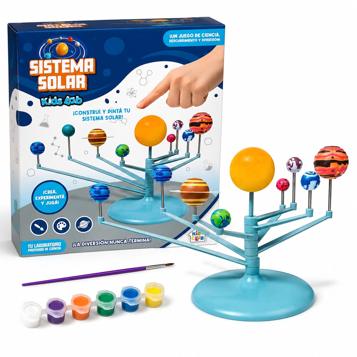 *57374- JUEGO DE CIENCIA KIDS LABORATORIO SISTEMA SOLAR 22X18X7 "construi y pinta tu sistema solar"  +INFO+FOTOS