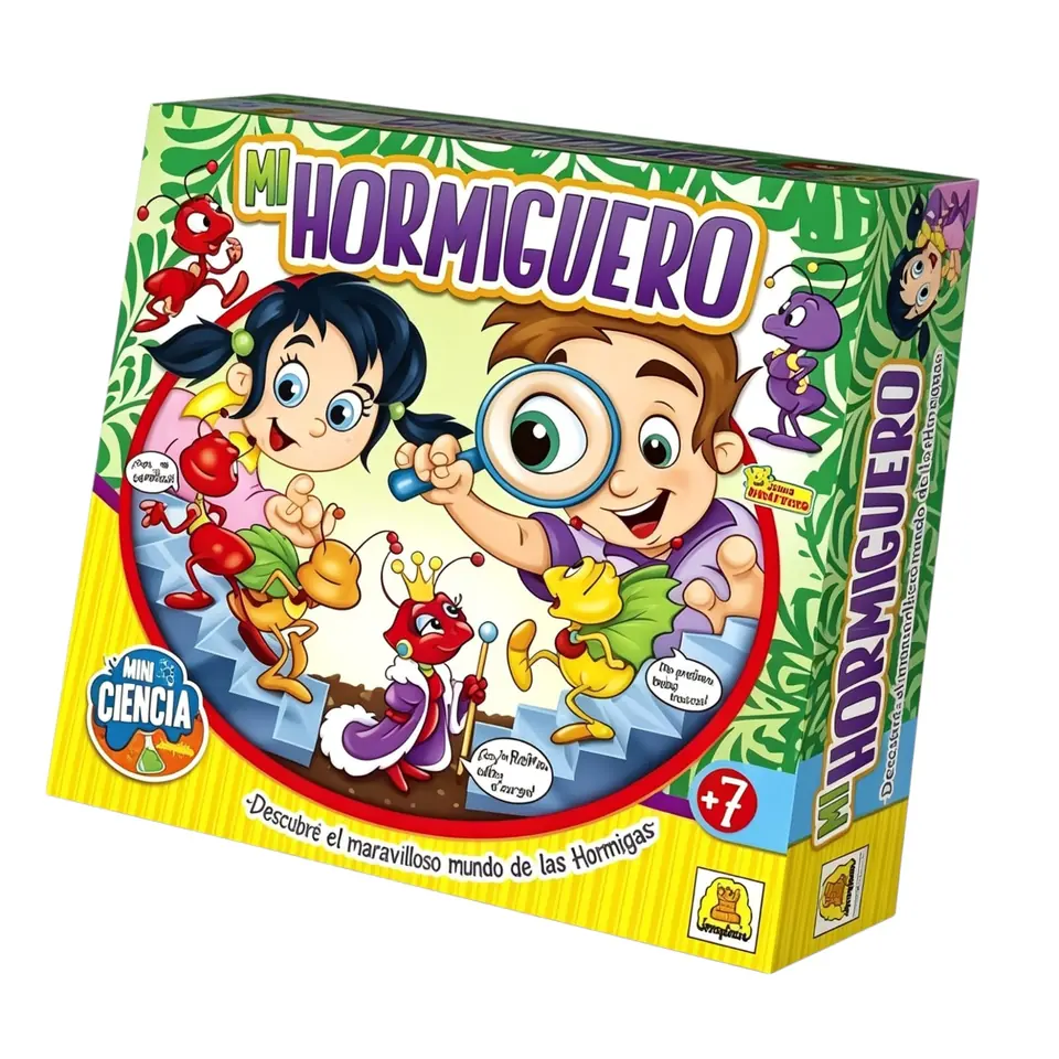 IM348- Mi hormiguero Juego de experiencia. Edad: a partir de 7 años Participantes: 1 o mas Medidas de la caja: 27 x 25 x 7 cm. IMPLAS DIDACTICOS EDUCATIVOS CAJAX5.