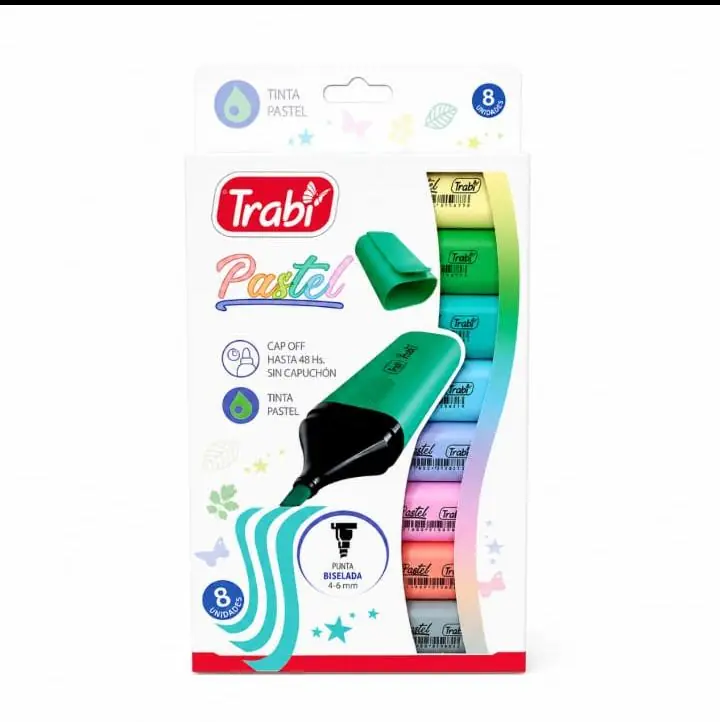 RESPX8- Resaltador High Texter Trabi Pastel surtido x8