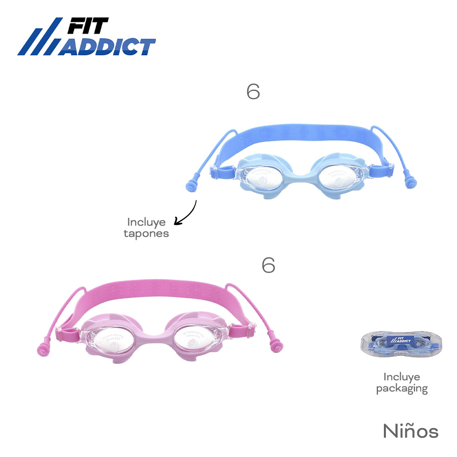 17840 - Antiparras Natacion Niño Fit Addict T2