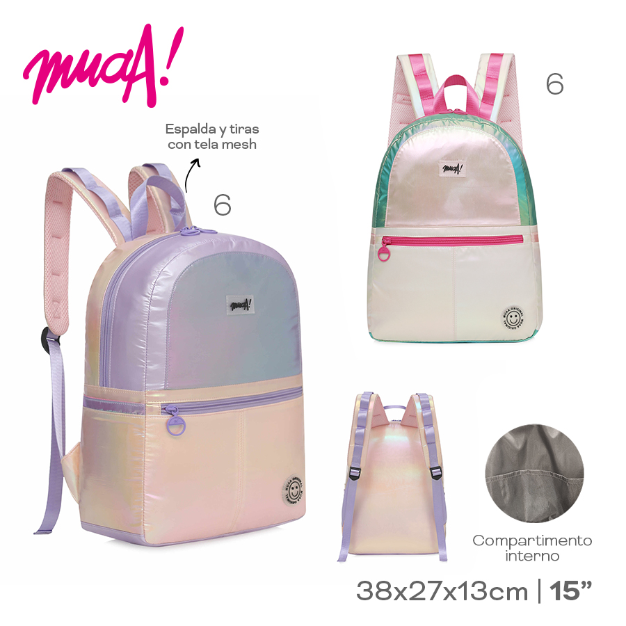 17612 - Mochila Muaa (+FOTOS)  Info: Compartimiento interno, Tiras y espalda con tela mesh Composición: Nylon Alto: 38cm Ancho: 27cm Profundidad: 13cm
