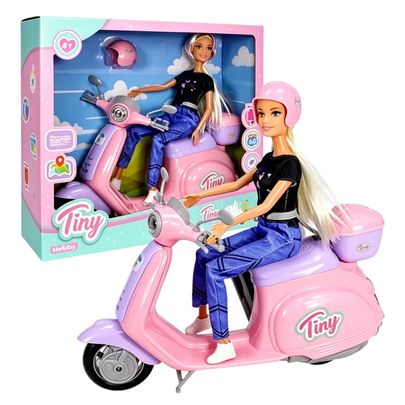 *53903 - MUÑECA TINY Y SU MOTO  33X31X10 (+FOTOS)