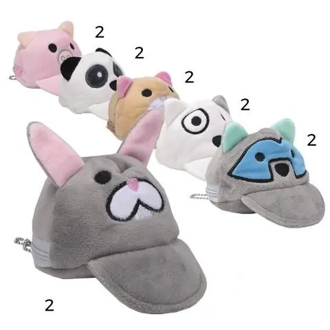 7955  MONEDERO LLAVERO GORRO ANIMAL GDE