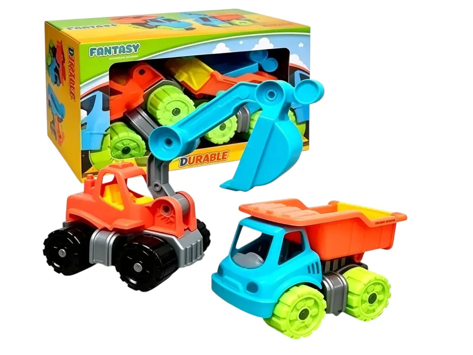 682 CONSTRUCTOR MINI FRONTAL+RETROEXCAVADORA INFANTIL  DURAVIT (Caja 12)  (+video)
