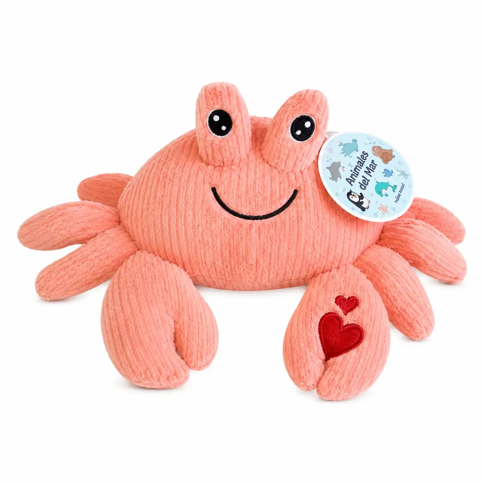 841302A- CANGREJO 9"=23CM ANIMALES DE MAR PELUCHE +INFO+FOTOS