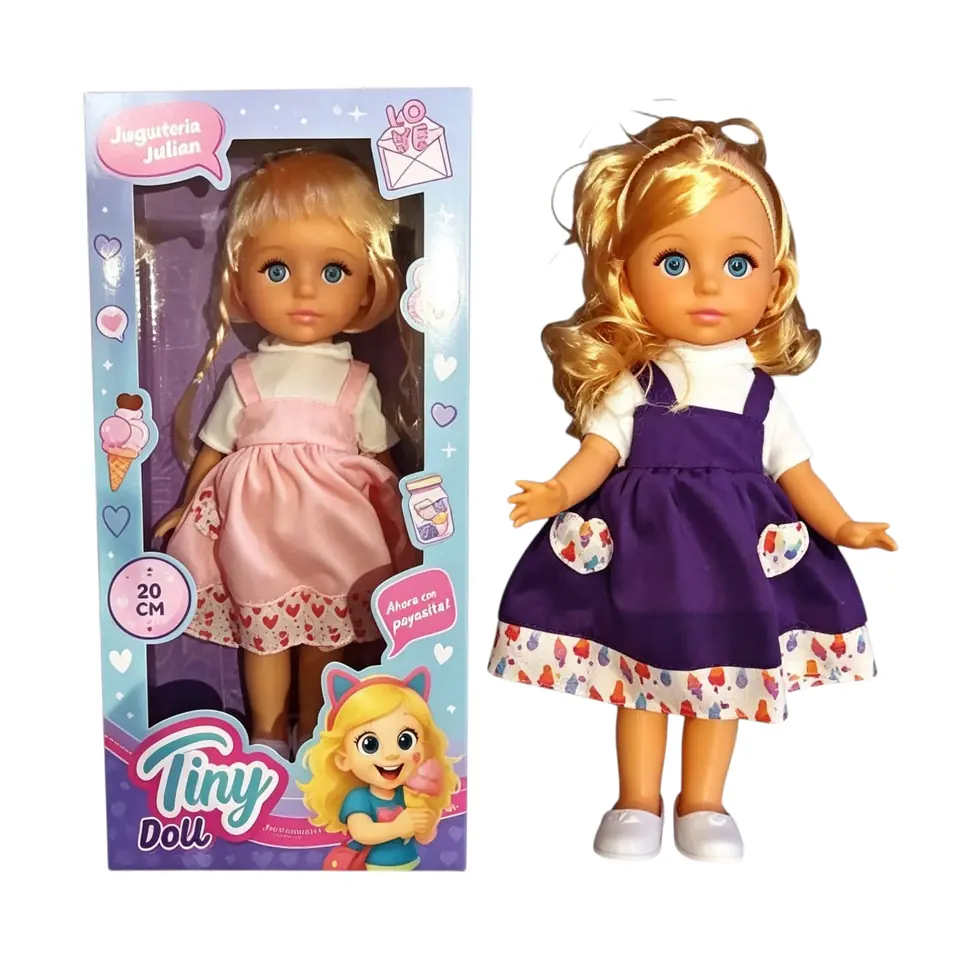 *55802- BEBOTE TINY MUÑECA 30CM  CON PELO 16X8,5X33,6 +INFO+FOTOS
