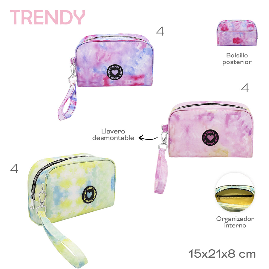19138 - Porta Cosmeticos OPC CART Trendy  Info: Llavero desmontable, bolsillo posterior, org interno  Composición: Nylon  Alto: 15cm  Ancho: 21cm  Profundidad: 8cm +INFO+FOTOS