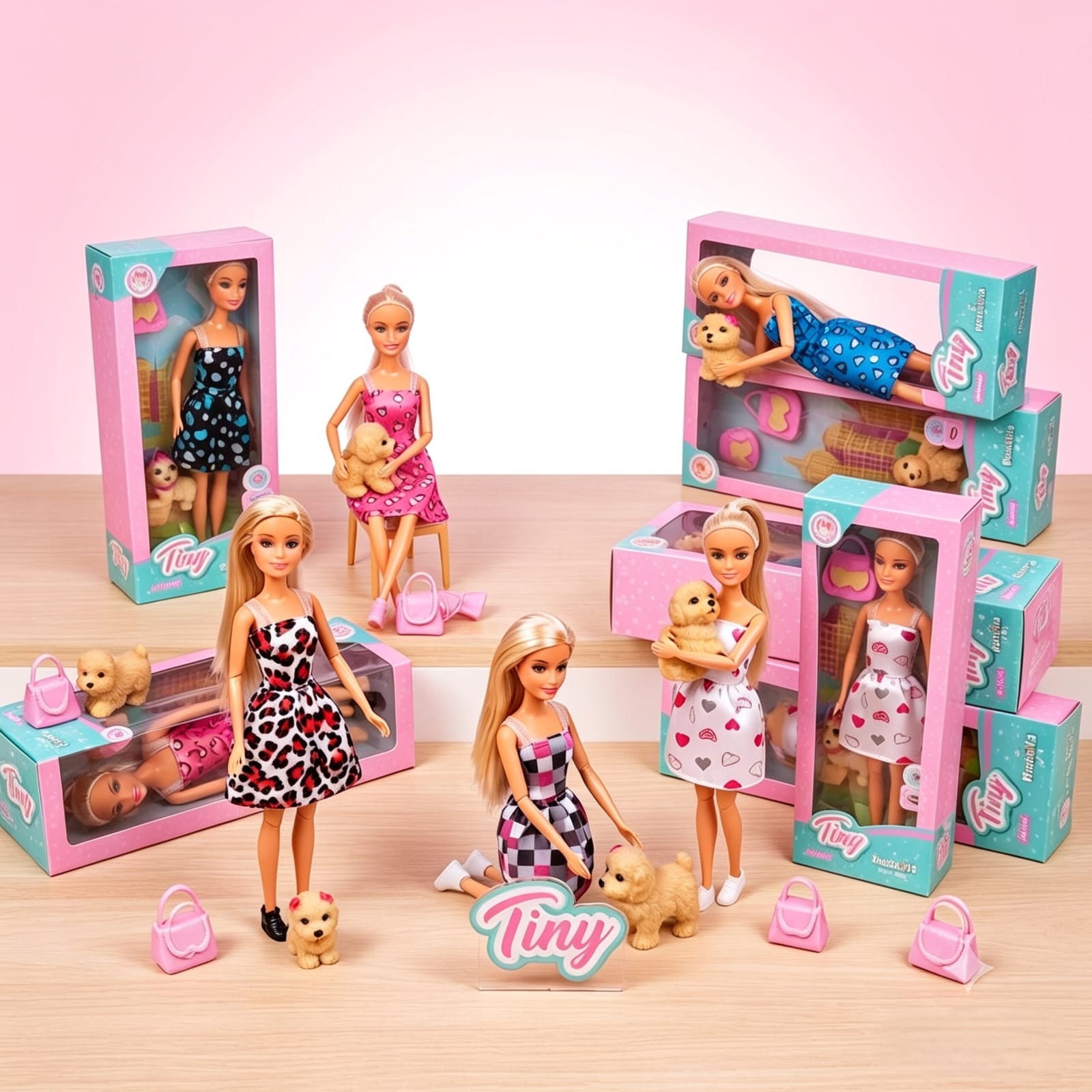 *53478- MUÑECA tiny FANTASY C/MASCOTA ACCES 32X13X4 JUGUETES +INFO+FOTOS