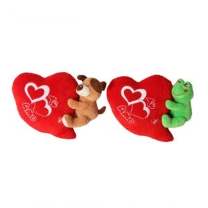 96210 CORAZON 10"=25CM,  C/ANIMALES SONIDO  PERRO RANA