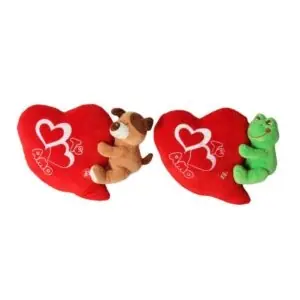 96210 CORAZON 10"=25CM,  C/ANIMALES SONIDO  PERRO RANA