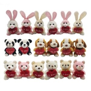 1H  ANIMALES 7"=18CM,   CON CORAZON Y SOPAPA